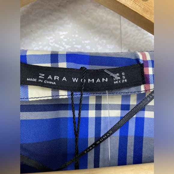 NEW ZARA CHECKERED PRINT DRESS - Picture 5 of 7